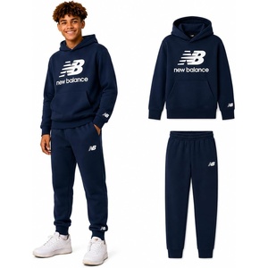 image:imageNew Balance Boys Sweatsuit Set  2 Piece Fleece Pullover Hoodie Sweatshirt and Boys Sweatpants Joggers Kids Activewear 820Navy