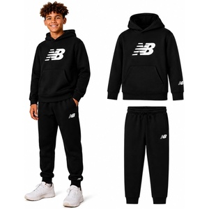 image:imageNew Balance Boys Sweatsuit Set  2 Piece Fleece Pullover Hoodie Sweatshirt and Boys Sweatpants Joggers Kids Activewear 820New Black