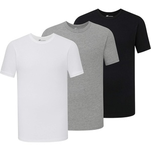 image:imageNew Balance Mens Cotton Performance Crew Neck Undershirts Tag Free and MoistureWicking 3 PackBlackWhiteHeather Grey