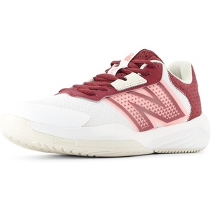 image:imageNew Balance Womens 696 V6 Tennis ShoeWhiteMonarch Burgundy