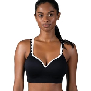 image:imageNew Balance Womens Sports Bra with Molded Cups High Impact Athletic Workout Set Crisscross Strap Seamless Bra for WomenBlack