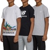 image:imageNew Balance Boys T Shirts 3 Pack  Graphic Tees for Boys Cotton Blend Crewneck Short Sleeve Kids Tshirts Size 820BlackGrey HeatherWhite