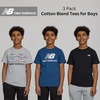 image:imageNew Balance Boys T Shirts 3 Pack  Graphic Tees for Boys Cotton Blend Crewneck Short Sleeve Kids Tshirts Size 820Dark Shoreline BlueBlackAthletic Grey Heather