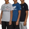 image:imageNew Balance Boys T Shirts 3 Pack  Graphic Tees for Boys Cotton Blend Crewneck Short Sleeve Kids Tshirts Size 820Dark Shoreline BlueBlackAthletic Grey Heather