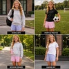 image:imageNew Balance Girls Athletic Shorts  2 Pack Active Performance Mesh Dolphin Running Shorts for Outdoor ActivitiesRaspberry Daybreak