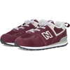 image:imageNew Balance Kids 574 Newb V2 Familiar Ground Hook and Loop SneakerBurgundyWhite