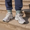 image:imageNew Balance Kids 574 Newb V2 Familiar Ground Hook and Loop SneakerNb WhiteSilver Metallic