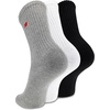 image:imageNew Balance Unisex Adult Organic Cotton Crew amp Midcrew Socks  3 Pairs  Arch SupportBlack Assorted Patch Logo