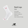 image:imageNew Balance Unisex Adult Organic Cotton Crew amp Midcrew Socks  3 Pairs  Arch SupportBlack Assorted Patch Logo