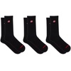 image:imageNew Balance Unisex Adult Organic Cotton Crew amp Midcrew Socks  3 Pairs  Arch SupportBlack Patch Logo