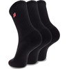 image:imageNew Balance Unisex Adult Organic Cotton Crew amp Midcrew Socks  3 Pairs  Arch SupportBlack Patch Logo