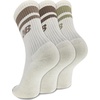 image:imageNew Balance Unisex Adult Organic Cotton Crew amp Midcrew Socks  3 Pairs  Arch SupportCream Stripe