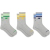 image:imageNew Balance Unisex Adult Organic Cotton Crew amp Midcrew Socks  3 Pairs  Arch SupportGrey Stripe