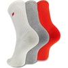 image:imageNew Balance Unisex Adult Organic Cotton Crew amp Midcrew Socks  3 Pairs  Arch SupportRed Assorted Patch Logo