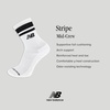 image:imageNew Balance Unisex Adult Organic Cotton Crew amp Midcrew Socks  3 Pairs  Arch SupportWhite Assorted Stripe