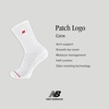 image:imageNew Balance Unisex Adult Organic Cotton Crew amp Midcrew Socks  3 Pairs  Arch SupportWhite Patch Logo