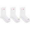image:imageNew Balance Unisex Adult Organic Cotton Crew amp Midcrew Socks  3 Pairs  Arch SupportWhite Patch Logo