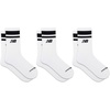 image:imageNew Balance Unisex Adult Organic Cotton Crew amp Midcrew Socks  3 Pairs  Arch SupportWhite Stripe