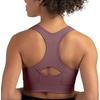 image:imageNew Balance Womens Seamless MID Impact Zip Front Sport Bra with Removable PadsDark Oxide