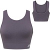 image:imageNew Balance Womens Seamless Medium Impact High Neck Scoop Back Sports Bra with Removable Pads Black XLarge