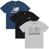 image:imageNew Balance Boys T Shirts 3 Pack  Graphic Tees for Boys Cotton Blend Crewneck Short Sleeve Kids Tshirts Size 820Dark Shoreline BlueBlackAthletic Grey Heather