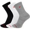 image:imageNew Balance Unisex Adult Organic Cotton Crew amp Midcrew Socks  3 Pairs  Arch SupportBlack Assorted Patch Logo
