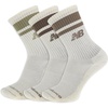 image:imageNew Balance Unisex Adult Organic Cotton Crew amp Midcrew Socks  3 Pairs  Arch SupportCream Stripe