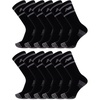 image:imageNew Balance Unisex Adult Performance Cushioned Crew Socks  6 amp 12 Pairs  Moisture WickingBlack 12 Pairs