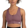 image:imageNew Balance Womens Seamless MID Impact Zip Front Sport Bra with Removable PadsDark Oxide