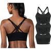 image:imageNew Balance Womens Seamless Strappy Sports Bra 3 Pack  Wirefree Athletic Bralette for Yoga Training and Comfort WearBlack