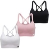 image:imageNew Balance Womens Seamless Strappy Sports Bra 3 Pack  Wirefree Athletic Bralette for Yoga Training and Comfort WearWhiteBlackPink