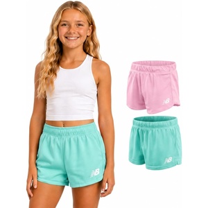image:imageNew Balance Girls Athletic Shorts  2 Pack Active Performance Mesh Dolphin Running Shorts for Outdoor ActivitiesJade Pink Sugar