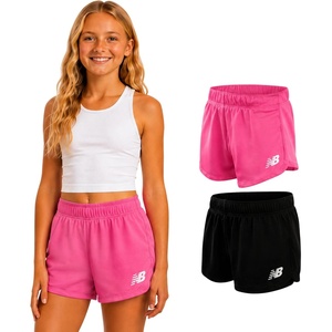 image:imageNew Balance Girls Athletic Shorts  2 Pack Active Performance Mesh Dolphin Running Shorts for Outdoor ActivitiesPink Black