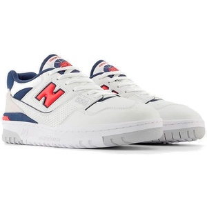image:imageNew Balance Mens 550 SneakersWhiteTrue RedNavy