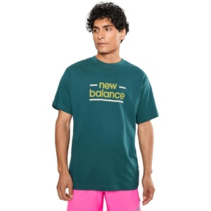 image:imageNew Balance Mens Linear Lines TShirtMedusa Green  Linear Lines