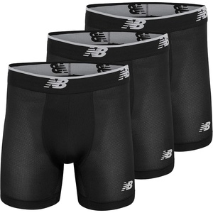 image:imageNew Balance Mens Mesh 5 NoFLY Boxer Brief 4PackBlackBlackBlack