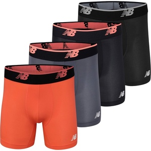 image:imageNew Balance Mens Mesh 5 NoFLY Boxer Brief 4PackBlackLeadBlackDragonfly