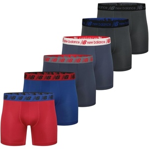 image:imageNew Balance Mens Performance Boxer Briefs Moisture Wicking Lightweight Breathable Underwear Tagless 6 PackTeam NavyTeam RedDark GreyTeam RoyalDark GreyTeam Navy