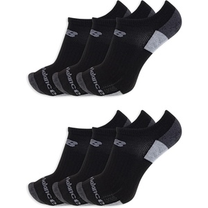 image:imageNew Balance Mens and Womens Performance Recycled No Show Socks  6 Pairs  Moisture Wicking amp Durable ReinforcementBlack