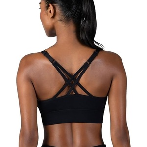 image:imageNew Balance Seamless Sports Bra for Women Strappy Medium Support Yoga Athletic MoistureWicking Bra Sostn DeportivoBlack