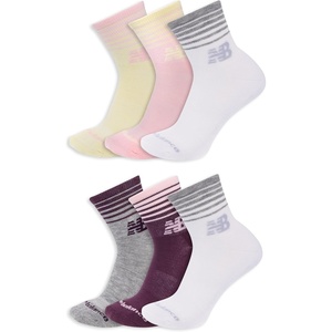 image:imageNew Balance Unisex Adult Performance Cushioned Ankle Socks  6 Pairs  Moisture WickingPink Assorted