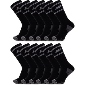 image:imageNew Balance Unisex Adult Performance Cushioned Crew Socks  6 amp 12 Pairs  Moisture WickingBlack 12 Pairs