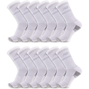 image:imageNew Balance Unisex Adult Performance Cushioned Crew Socks  6 amp 12 Pairs  Moisture WickingWhite 12 Pairs