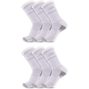 image:imageNew Balance Unisex Adult Performance Cushioned Crew Socks  6 amp 12 Pairs  Moisture WickingWhite 6 Pairs