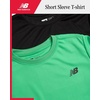 image:imageNew Balance Boys Athletic Shirts  2 Pack Lightweight Performance Activewear Short Sleeve T Shirts for BoysGreen Apple Black