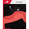 image:imageNew Balance Boys Short Set  3 Piece Athletic Shirt Pullover Hoodie Sweatshirt amp Boy Active Shorts  Activewear Set for BoysZip Black Red
