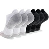 image:imageNew Balance Unisex Adult Performance Cushioned No Show Socks  6 amp 12 Pairs  Moisture WickingWhite Black Assorted Tab 6 Pairs
