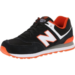 image:imageNew Balance Mens 574 V1 Core SneakersBlackOrange Burst