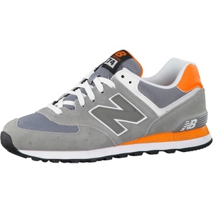 image:imageNew Balance Mens 574 V1 Core SneakersGreyOrange