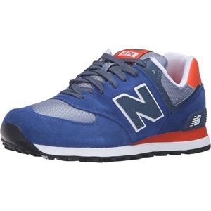 image:imageNew Balance Mens 574 V1 Core SneakersNavyOrangeGrey